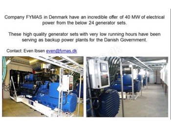 Elektrisk generator ABC 40 MW - 24 generator sets with low hours: bilde 1