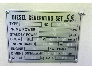 Beinei 4M18 - 22 kVA Generator - DPX-20900  - Elektrisk generator: bilde 4