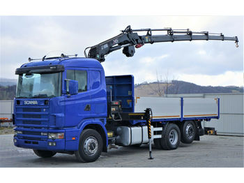 Planbil, Kranbil Scania 164L  580 Pritsche 6,30m +Kran /FUNK Topzustand!: bilde 1