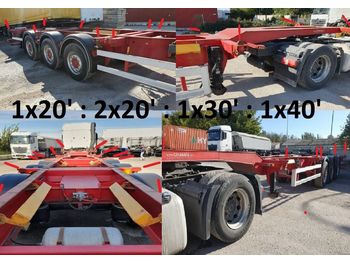 Container-transport/ Vekselflak semitrailer 2X RAVENS TRAILER CONTENAIRE 1X20'2x20'1x30'1x40': bilde 1