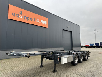 LAG 20FT/30FT, ADR (EX/II, EX/III, FL, AT), empty weight: 3.600kg, ALCOA, galvanized, BPW+DISC, NL-Chassis, APK/ADR: 08/2024 - Container-transport/ Vekselflak semitrailer
