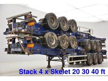 Container-transport/ Vekselflak semitrailer SDC Stack 4 x skelet: 20-30-40 ft: bilde 1