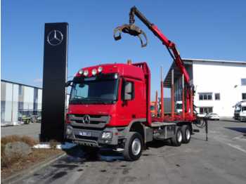 Mercedes-Benz Actros 3355 AK 6x6 V8 Holztransporter/Kurzholz  - Skogsvogn