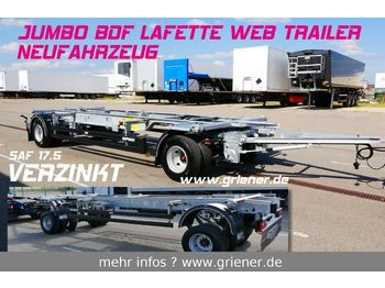 Web-Trailer WFZ/W 18 / JUMBO LAFETTE BDF 7,15/7,45 /17,5 SAF  - Container-transport/ Vekselflak tilhenger