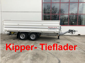 Ny Tipphenger Möslein TDS 11 Schwebheim Tandem Kipper Tieflader mit Bo: bilde 1