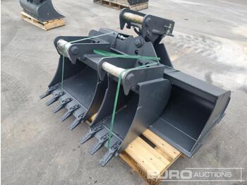  Unused 2023 Häner HHG3140 MS ECO 55" (1400mm) Tilt Ditch Bucket, Digging Buckets HTL360 24" (600mm) and HTL330 12" (300mm) to Suit 2,8-3,8 Ton Mini Excavator with MS03 - Skuffe